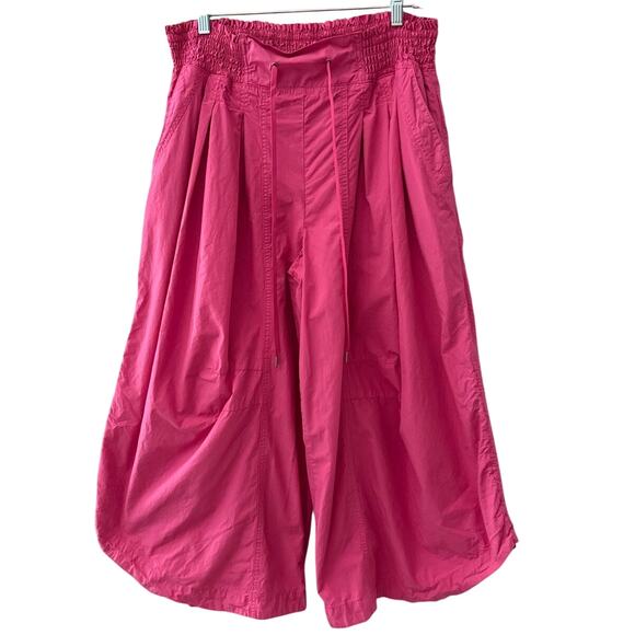 Anthropologie Ruched Poplin Parachute Pants Pink Size Large - Picture 4 of 12